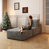 Dewdrop Cloud Sectional Grey Couch ,Modern Modular Sofa with Deep Seat, Upholstered Couches for Living Room Bedroom,No Assembly Required - 2 of 4