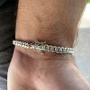RMZ GOLD NYC Rhodium Solid 925 Sterling Silver Miami Cuban Link Bracelet 8.5'' snap clasp box lock - 3 of 3