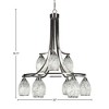 Toltec Lighting Paramount 9 - Light Chandelier in  Brushed Nickel with 5" Black Fusion Shade - 2 of 2