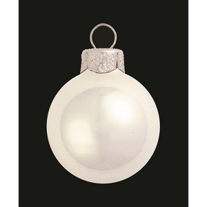 Northlight Large Pearl Finish Glass Christmas Ball Ornaments - 6" (150mm) - Polar White -2ct - 1 of 1