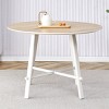 42 Inch Round Dining Table with Metal Legs Minimalist Kitchen Table or Breakfast Table for Dining Room, Small Spaces, or Meeting AreaThe Pop Home - 2 of 4
