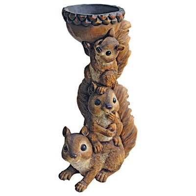 Design Toscano Three's A Crowd, Stacked Squirrel Statue