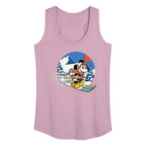 Women's - Disney - Minnie Ski Graphic Racerback Tank - 1 of 4