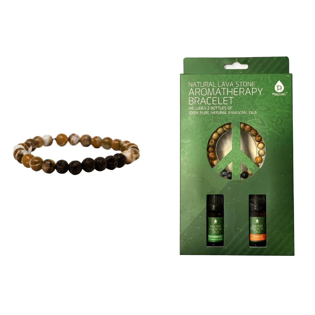 Pursonic Lavastone Braclet with essential oils