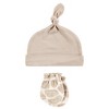 Hudson Baby Cotton Cap and Scratch Mitten Set, Modern Giraffe, 0-6 Months - 4 of 4