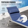 Okak 2 PCS Patio Chaise Lounge with Extra Table,Aluminum Poolside Chaise Outdoor Tanning Chair with Adjustable Backrest for Beach&Backyard - 4 of 4