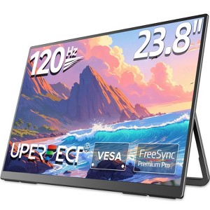 UPERFECT 23.8" 120Hz Portable Monitor 1080P 180° Adjustable stand & VESA, HDMI USB C Gaming Display - 1 of 4