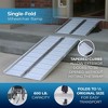 Silver Spring Mobility and Utility Ramp, 2 Foot Long Single Folding Textured Aluminum Surface, 600 lb Capacity with 2 Inch Side Rails, Silver - 3 of 4