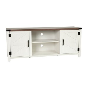 Emma and Oliver 59 Inch Barn Door TV Stand Fits up to 65" TV's with Adjustable Shelf - 1 of 4