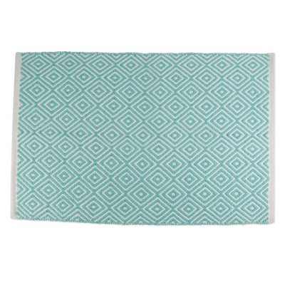 Design Imports Geometric - Aqua Diamonds - 2 X 3 Ft