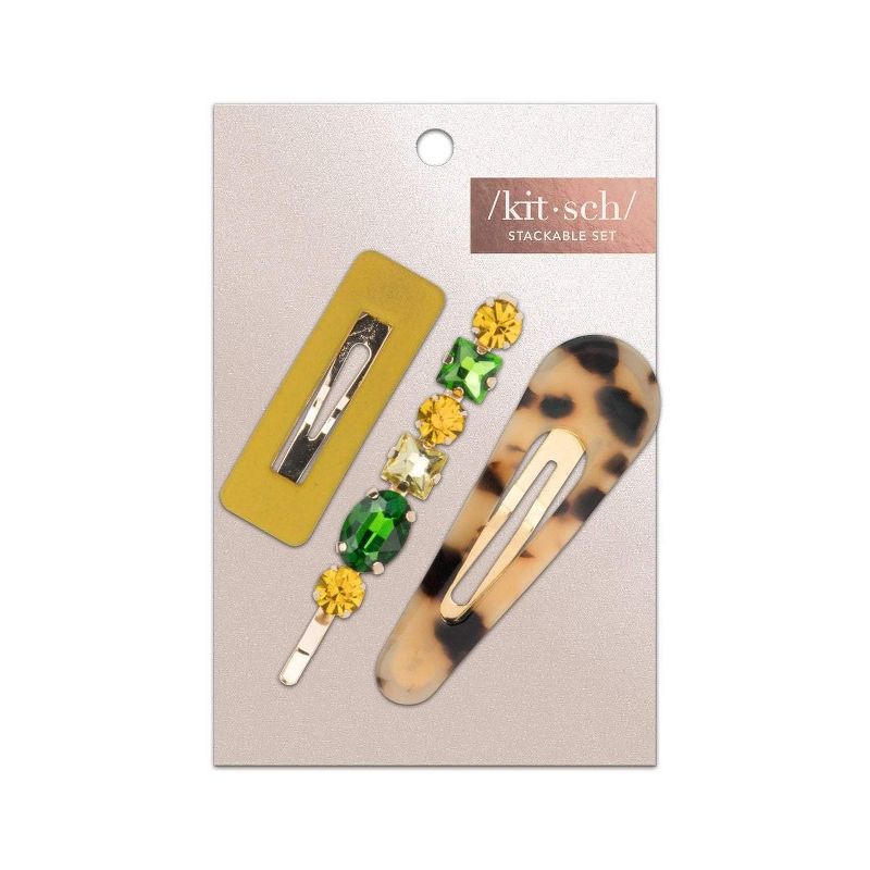 Kitsch Acrylic Stackable Snap Clip 3pc Set, 3 of 5