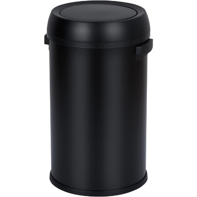 homfan 65L/17Gal Open Top Trash Can, Heavy Duty Stainless Steel Rubbish Bin