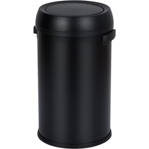 homfan 65L/17Gal Open Top Trash Can, Heavy Duty Stainless Steel Rubbish Bin - 1 of 4