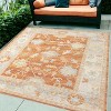 5' X 7' Blue and Orange Floral Stain Resistant Indoor Outdoor Area Rug - 2 of 4