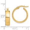 Black Bow Jewelry 5mm x 19mm (3/4 Inch) Polished 14k Yellow Gold Domed Round Tube Hoops - 4 of 4