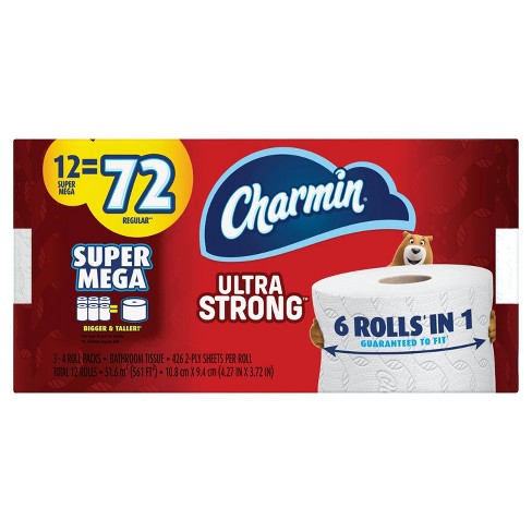 Charmin Ultra Strong Toilet Paper - 12 Super Mega Rolls : Target