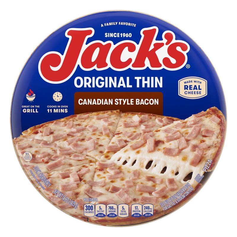 Jack's Original Canadian Bacon Frozen Pizza - 14.9oz, 1 of 7