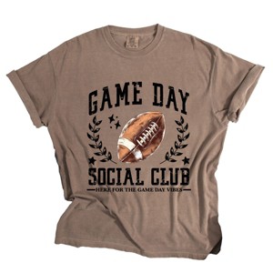 Simply Sage Market Football Game Day Social Club Garment Dyed Tee - 1 of 4