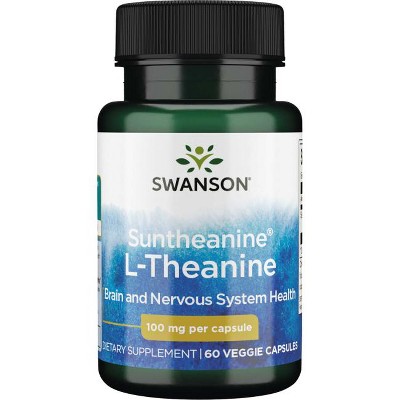 Swanson Dietary Supplements Suntheanine L-Theanine 100 mg Veggie Capsule 60ct.