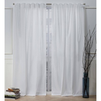 Set of 2 Nicole Miller Faux Linen Slub Textured Hidden Tab Top Curtain Panels - Nicole Miller
