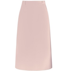 INSPIRE CHIC Women's High Waist Split Back Work Midi Pencil Skirt - 1 of 4