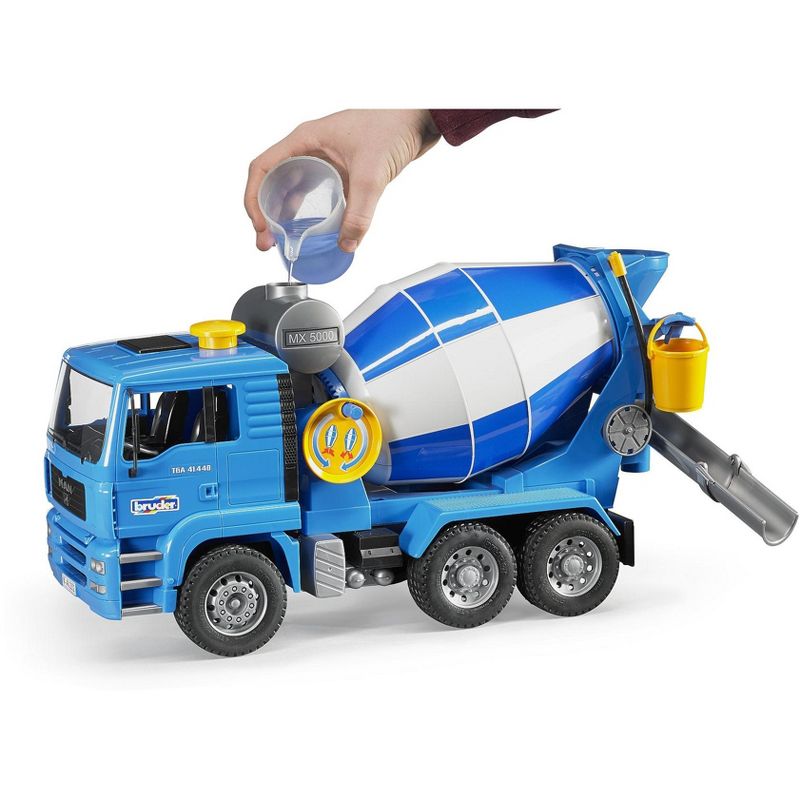 Bruder MAN Cement Mixer with Realistic Turning Mixing Barrel, 3 of 5