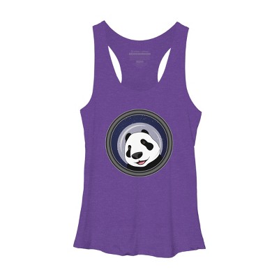Women's Design By Humans Cosmopanda By Alpri Racerback Tank Top