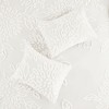 3 Pcs Elegant Floral Chenille Tufted Cotton Comforter Set,All Season Lightweight Home Textile Bedding Set fits Lux Bedroom Decor,Matching Shams - 3 of 4