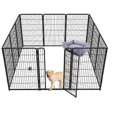 FXW Homeplus Indoor Dog Playpen - Stress-Free and Safe Play,Panels for Puppy and Small Dogs, Black│Patented