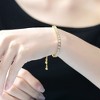 Bolo Adjustable Bracelet with Round Clear Cubic Zirconia, offering a versatile design with a touch of sparkling elegance. - 2 of 3