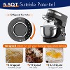 WHALL Stand Mixer - 5.5Qt 12-Speed Tilt-Head Electric Kitchen Mixer with Dough Hook/Wire Whip/Beater, Stainless Steel Bowl (Black) New - 4 of 4