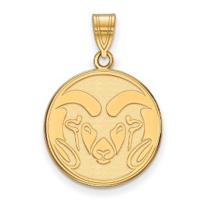 Black Bow Jewelry 10k Yellow Gold Colorado State Rams NCAA Large Pendant - 1 of 3