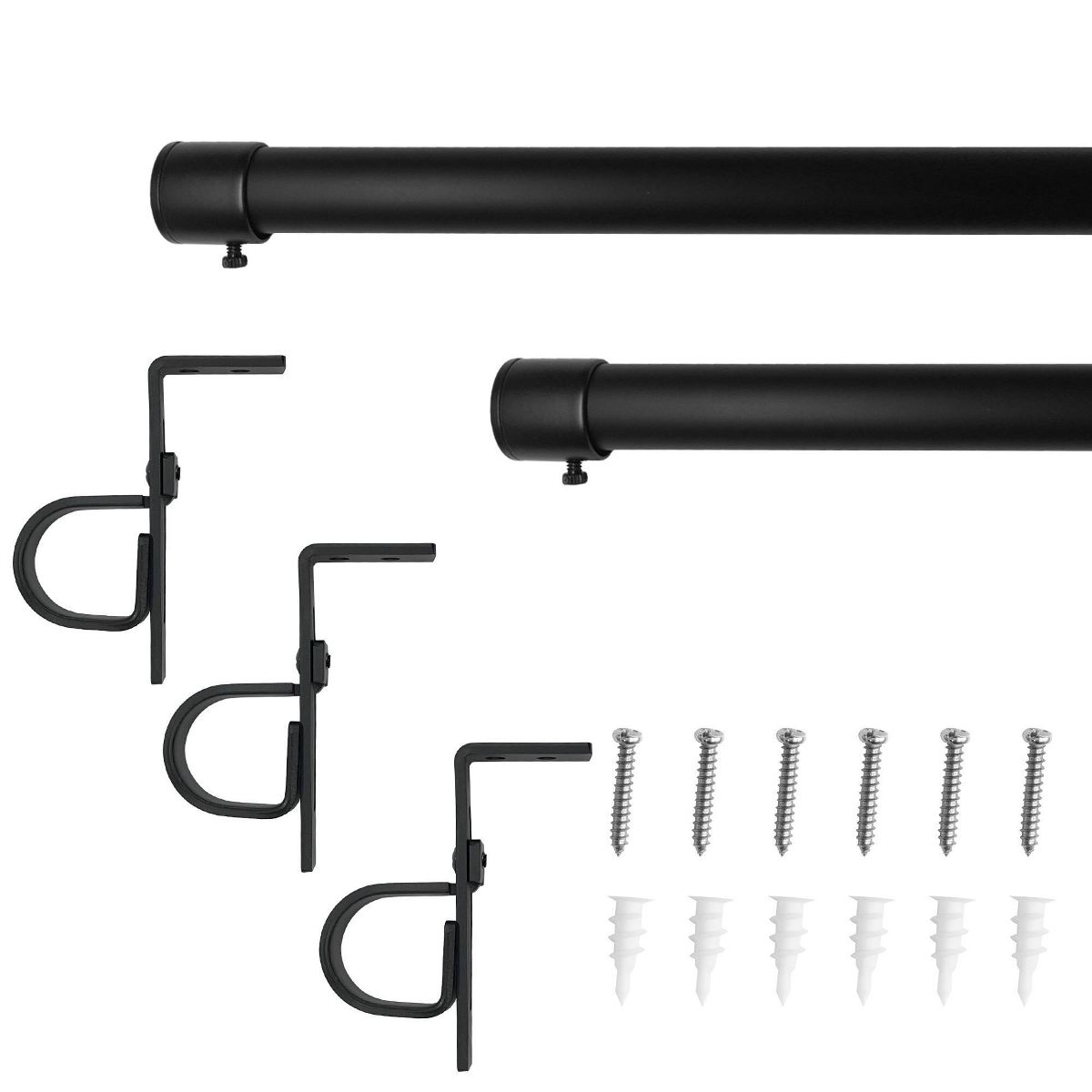 Lumi Home Furnishings Decorative Drapery Single Condo Rod Set Matte - thumbnail 5