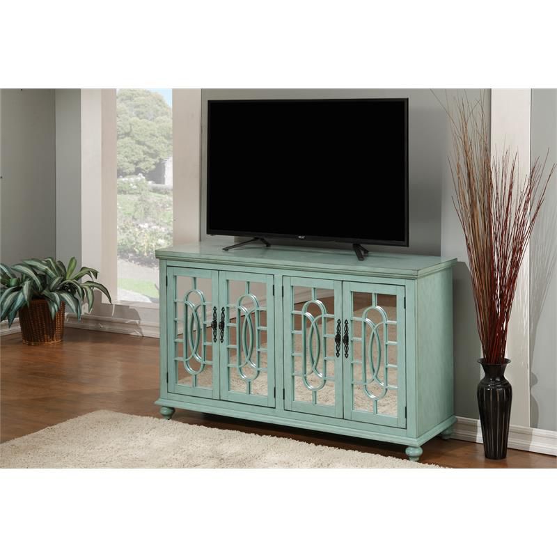 Martin Svensson Home Orleans 63" TV Stand Mint Green Finish, 1 of 6