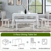 Aukfa 6-Piece Wooden Dining Table Set with 4 Upholstered Chairs & Bench - Rectangular Dining Table with Crystal Accents - 3 of 4