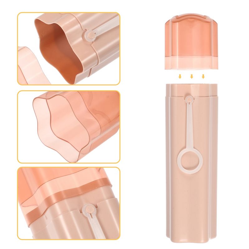 Unique Bargains Portable Toothbrush Cases with Cups Traveling Toothbrush Holders Case Plastic 8.07"x2.20"x2.20" 1 Pcs, 3 of 7