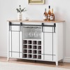 Coffee Bar Cabinet with Storage,47" Wine Bar Cabinet with Sliding Barn Door - 4 of 4