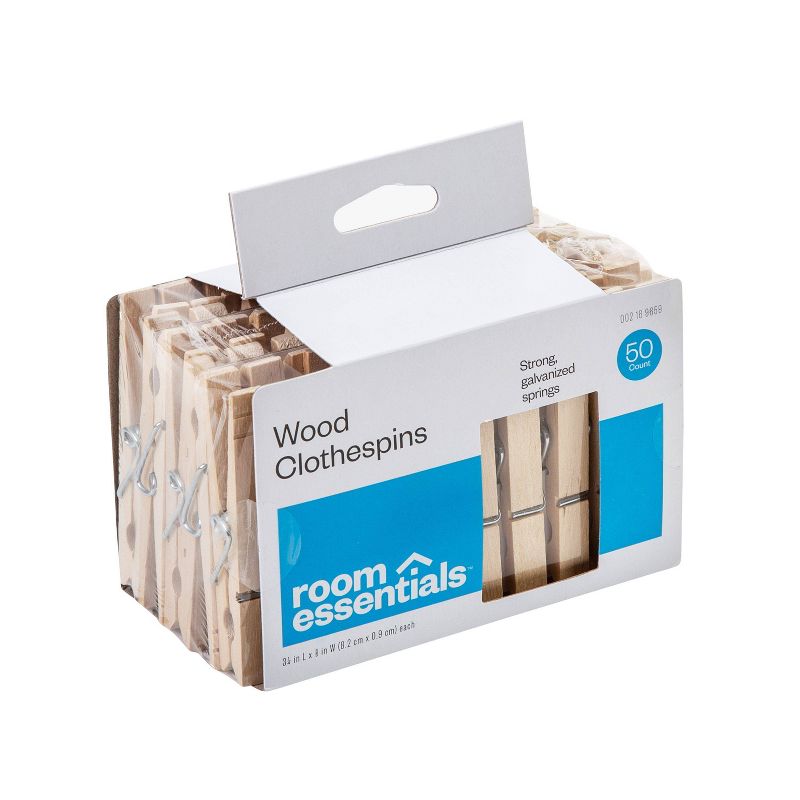 50pk Clothespins Light Brown - Room Essentials&#8482;, 4 of 5