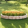 VEVOR Faux Stone Landscape Edging 46.8 x 3.9 in Realistic Lawn Edging, Flexible Brick-Sized Garden Edging Border with Anchoring Spikes, Beige - 2 of 4
