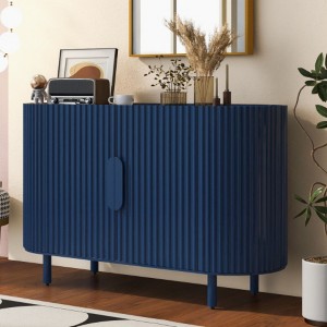 Curved Design Light Luxury Sideboard with Adjustable Shelves - 1 of 4