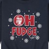 Men's - A Christmas Story - Oh Fudge Snowflakes Graphic Fleece Sweatshirt - 2 of 4