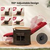 Tangkula Set Of 2 Outdoor 360° Swivel Rattan Recliner Chair Patio Wicker Chaise Lounge Chair - 4 of 4