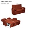 RIOSKEYS Extra-large Fabric Sofa Bed - 2-in-1 Double Sofa with Storage Bag, Adjustable Backrest and Cushions for Living Rooms - 3 of 4