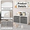 SEVOBAL Decorative Bookshelf Kids Wooden Toy Box/Bench with Collapsible Fabric Drawers,Toy Storage Cabinet Organizer, White, 24.6"*11.8"*19.1" - 3 of 4