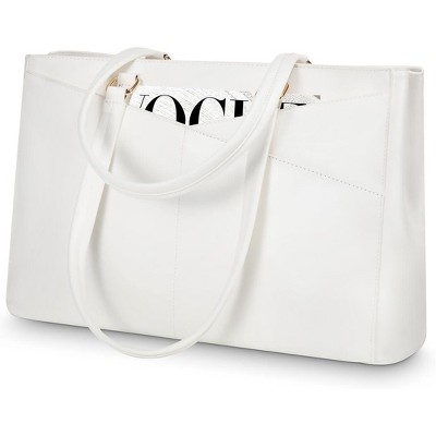 Laptop Tote Bag for Women 15.6 Inch Waterproof Leather Computer Bags Business Office Work Briefcase