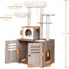 Heybly Cat Tree, Wood Litter Box Enclosure with Food Station - 3 of 3