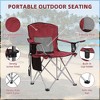 Gulches Portable Folding Camping Chair - Outdoor Chair with Armrests, Cup Holder & Carrying Bag, Ideal for Camping, Beach & More - 3 of 3