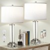 26''Glass Table Lamp In Living Room 3 Color Set Of 2,Table Lamps Modern With 2 USB Ports,Modern Table Lamps Bedroom-The Pop Home - 2 of 4