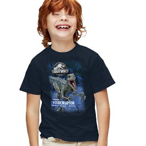 Boys' Short Sleeve Jurassic World Velociraptor T-Shirt - 1 of 4