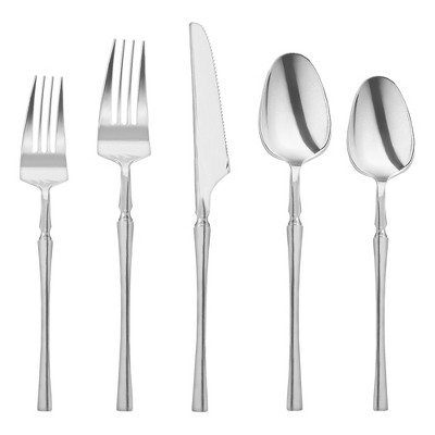Smarty Had A Party Shiny Silver Moderno Plastic Cutlery Set - 300 Guests